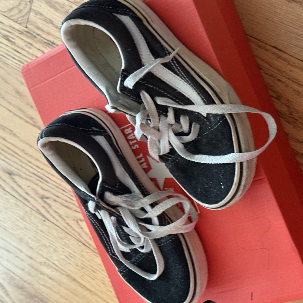 Vans Kids Black and White Sneakers